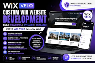 design,clone a custom wix website with advanced  wix velo coding,API integration