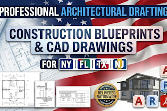 design architectural drafting and construction blueprints  for ny fl tx nj