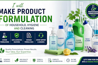 make product formulation of household, hygiene and cleaning