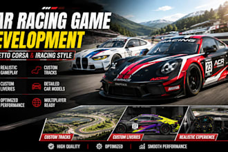car racing game like assetto corsa, iracing with livery, assetto corsa track