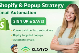 integrate klaviyo mailchimp with shopify and popup strategy for email automation