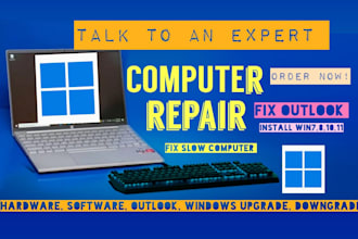 repair, fix issues on your windows, mac, desktop, laptop, printer remotely