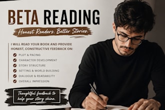 provide honest and detailed beta reading feedback for your book
