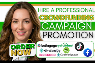do gofundme indiegogo kickstarter crowdfunding promotion fundraising campaign
