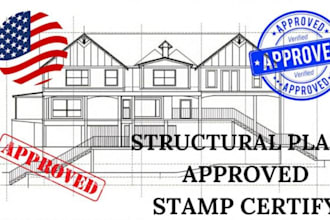 review stamp architectural engineering drawing, house plan mep USA city permits