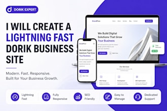 create lightning fast dorik personal ecommerce  business website brand