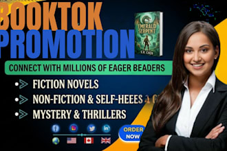 promote your book or ebook on my booktok tiktok account