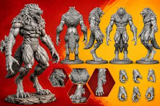 custom resin 3d articulated action figure zbrush bjd toy design for 3d printing
