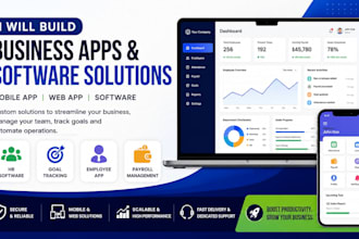 build business app, goal tracking, HR software, employee app, staff payroll app