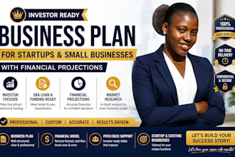 write investor ready business plan with financial projections