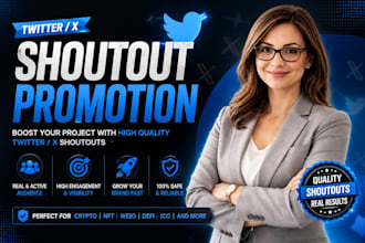 twitter shoutout promotion to 80m real USA and UK audience