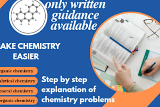 explain chemistry problems and concepts in written notes