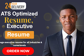 write a professional ats compliant executive resume and CV