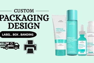 design luxury cosmetic packaging and label design