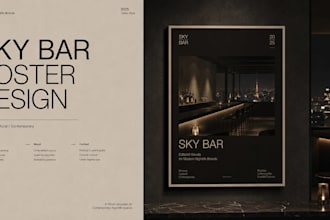 create editorial nightlife posters for modern venues