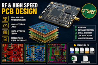 design rf pcb, antenna pcb, high speed pcb, pcb layout, gerber files