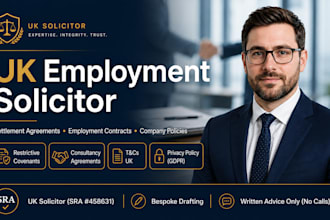 draft UK employment contracts t cs and review settlement agreements ai policy