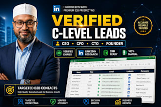create verified c level executive contact lists