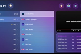 build iptv app, develop iptv app, smart tv with xtream ui, epg, api integration
