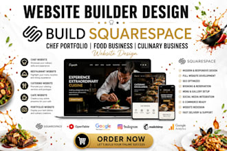build squarespace chef portfolio food business culinary business website design