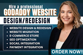 do godaddy, website design, godaddy website redesign, wordpress website, godaddy