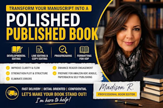 proofread, formatting, copy line edit, developmental edit