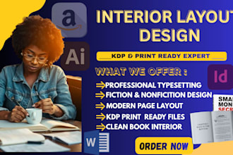 design professional book interior layout and cover for amazon KDP
