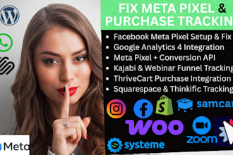 fix squarespace thinkific facebook meta pixel tracking purchase ads integration