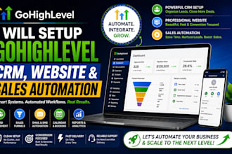 setup gohighlevel crm, website and sales automation