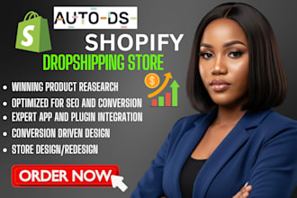 setup autods cj  automated shopify dropshipping store website design