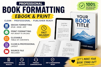 format ebook, paperback, and hardcover books for amazon KDP