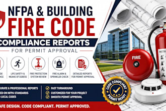prepare nfpa and building fire code compliance reports for permit approval