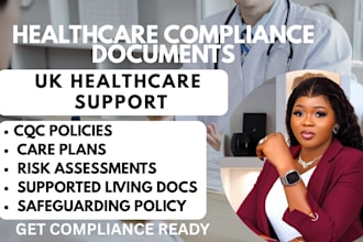 write supported living policies, care plans and healthcare compliance documents