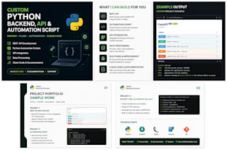 build a custom python backend, API, or automation script
