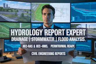 do hydrology report, drainage report, stormwater plan and flood analysis