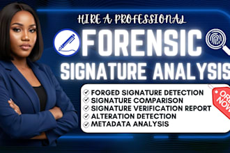 do forensic signature analysis, detect forged signature, signature verification