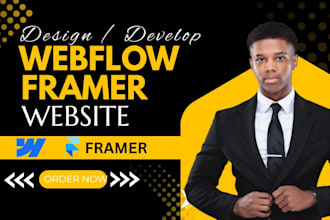 design or develop a framer webflow website, figma to webflow landing page