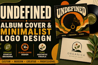 undefined album cover organic startup minimalist logo design funk aesthetic