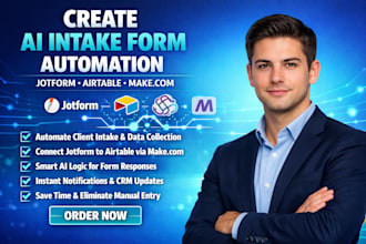 create ai intake form automation with jotform, airtable and make com typeform