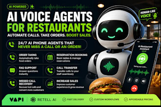develop ai voice agents for restaurants ordering system using vapi and retell
