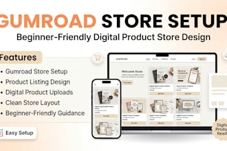 build a beginner friendly gumroad store and product listings