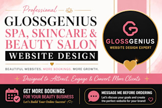 design gloss genius website glossgenius spa skincare beauty salon website design
