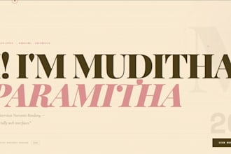 make and design an aesthetic portfolio website