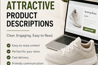 write simple and attractive product descriptions