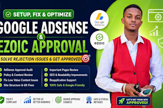 setup, fix google adsense and ezoic approval problems