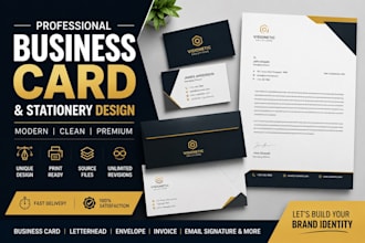 design modern business card and stationery branding kit
