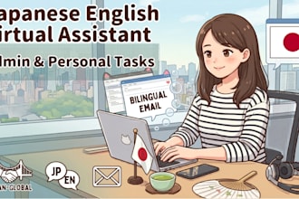 be your bilingual japanese english virtual assistant