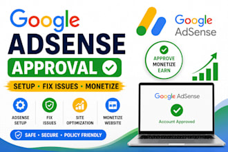 setup google adsense approval, fix adsense issues and website monetization