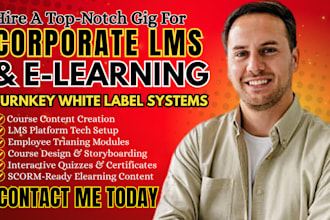 build white label elearning course content corporate training and lms setup