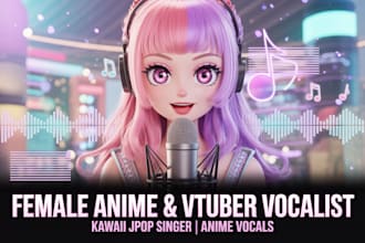 sing cute female anime vocals for your vtuber or anime song